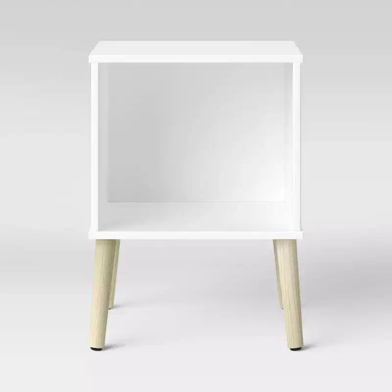 Comodino per Bambini con Ripiano Aperto Bianco – 1 Persona