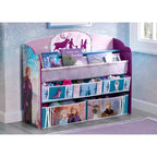 Disney Frozen 2: Scaffale portagiochi e libri per bambini Deluxe - Delta Children: Contenitore per bambini, MDF, Scaffali aperti, Rosso