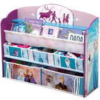 Disney Frozen 2: Scaffale portagiochi e libri per bambini Deluxe - Delta Children: Contenitore per bambini, MDF, Scaffali aperti, Rosso