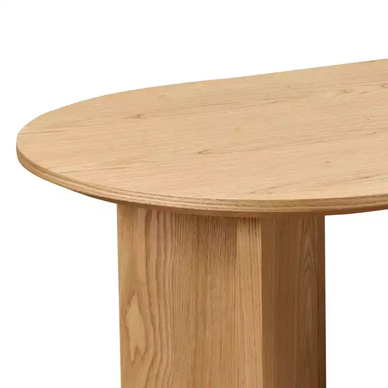Tavolino da Caffè Ovale in Legno – Moderno di Metà Secolo | Nero / Rovere / Noce | Posti a Sedere 1–2