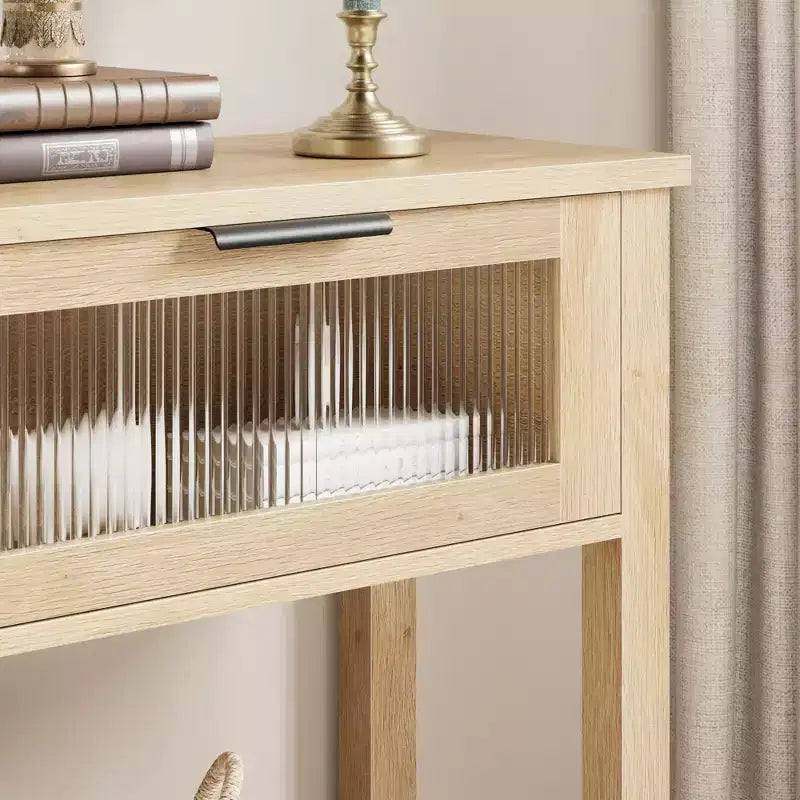 Console da 43", colore nero / retrò / legno, a 2 livelli, montaggio per 1 persona