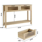 Console da 43", colore nero / retrò / legno, a 2 livelli, montaggio per 1 persona