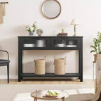 Console da 43", colore nero / retrò / legno, a 2 livelli, montaggio per 1 persona