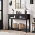 Console da 43", colore nero / retrò / legno, a 2 livelli, montaggio per 1 persona