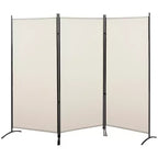 Divisorio pieghevole a 3 pannelli beige, utilizzo individuale