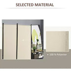 Divisorio pieghevole a 3 pannelli beige, utilizzo individuale