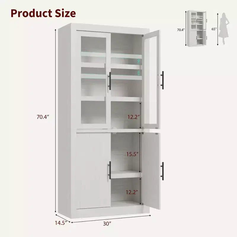 Mobiletto in legno a 4 ante stile "Frame" marrone per 1