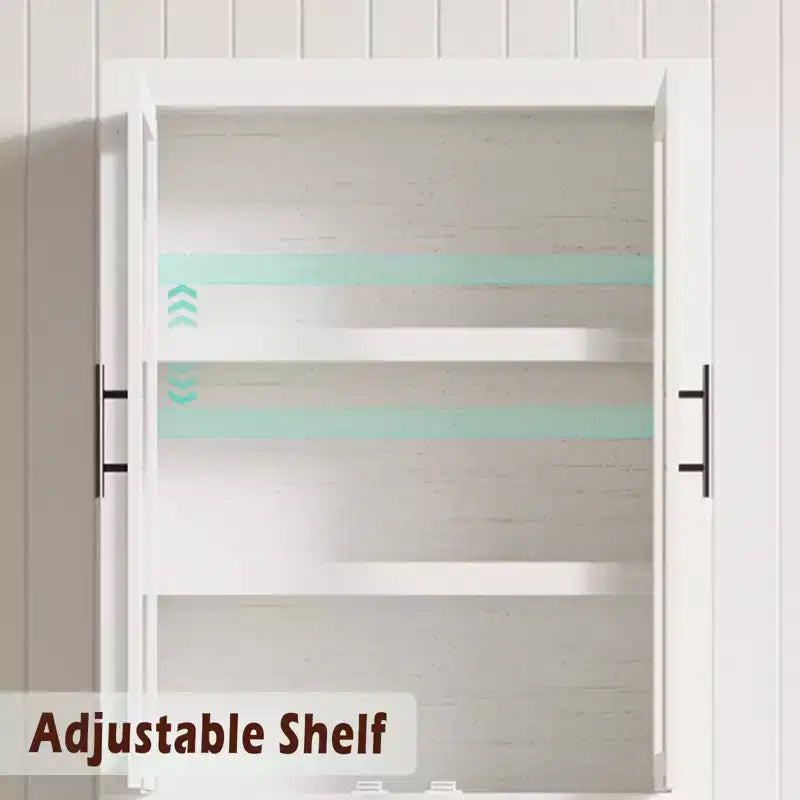 Mobiletto in legno a 4 ante stile "Frame" marrone per 1