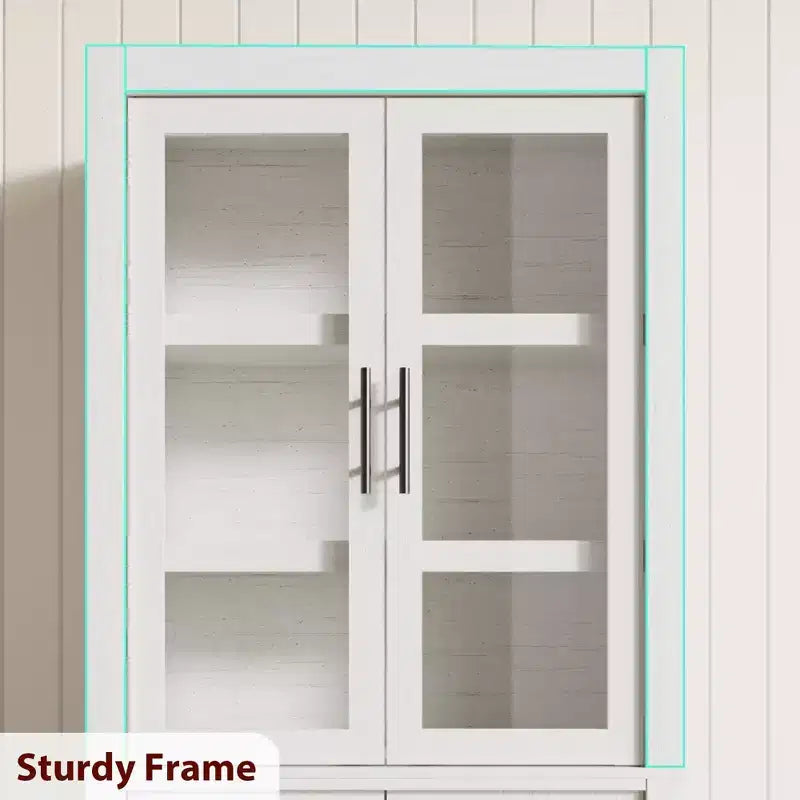 Mobiletto in legno a 4 ante stile "Frame" marrone per 1