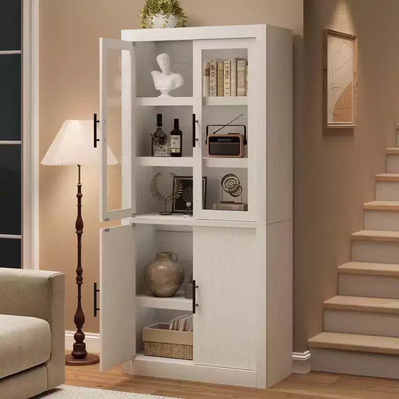 Mobiletto in legno a 4 ante stile "Frame" marrone per 1