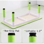 Tavolo attività per bambini verde e bianco / color legno e set di 6 sedie, età 2-10, 6 posti a sedere