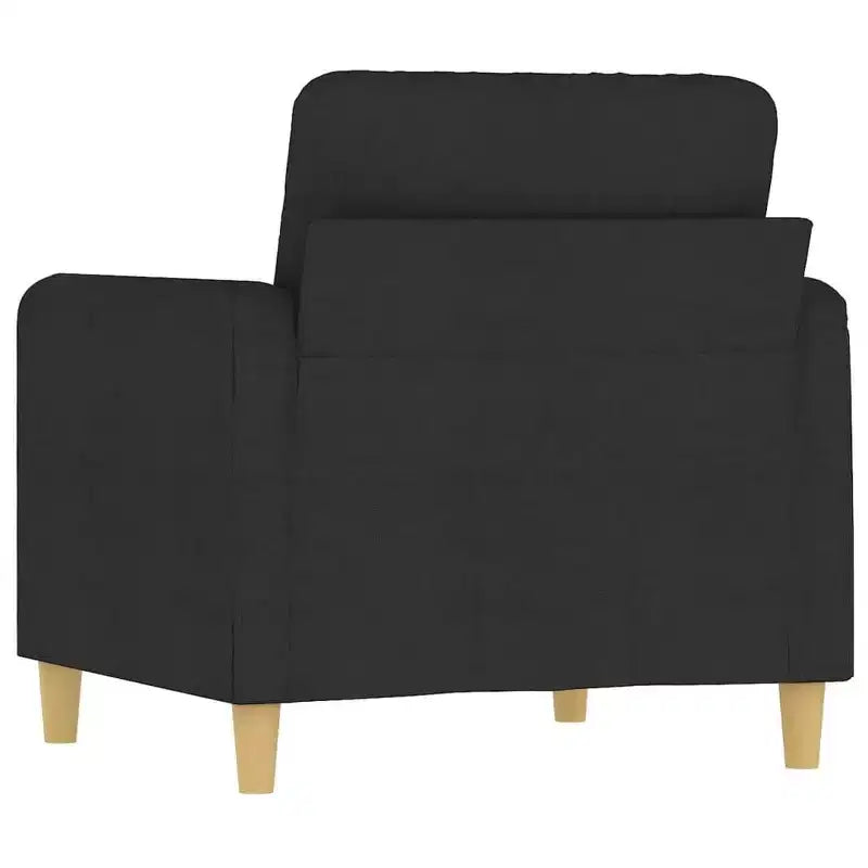 Poltrona imbottita nera, tessuto in poliestere, monoposto, 23,6"
