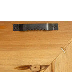 Specchio da Parete Rettangolare con Cornice in Rattan Marrone