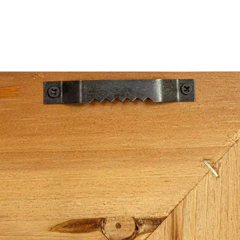 Specchio da Parete Rettangolare con Cornice in Rattan Marrone