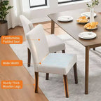 Sedia da pranzo Parsons imbottita in lino, set da 2 (beige / nero / blu / grigio), 1 posto