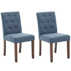 Sedia da pranzo Parsons imbottita in lino, set da 2 (beige / nero / blu / grigio), 1 posto