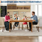 Sedia da pranzo Parsons imbottita in lino, set da 2 (beige / nero / blu / grigio), 1 posto