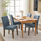 Sedia da pranzo Parsons imbottita in lino, set da 2 (beige / nero / blu / grigio), 1 posto
