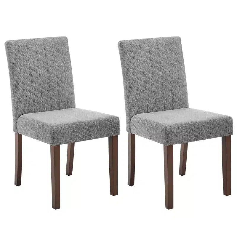 Sedia da pranzo Parsons imbottita in lino, set da 2 (beige / nero / blu / grigio), 1 posto