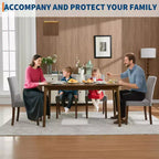 Sedia da pranzo Parsons imbottita in lino, set da 2 (beige / nero / blu / grigio), 1 posto