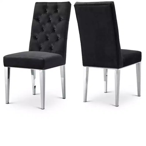 Meridian Furniture,Juno Velvet Dining Chair, Set of 2