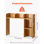 Libreria da scrivania a 2 ripiani marrone, uso individuale, 94,5 cm x 24,1 cm x 73,4 cm