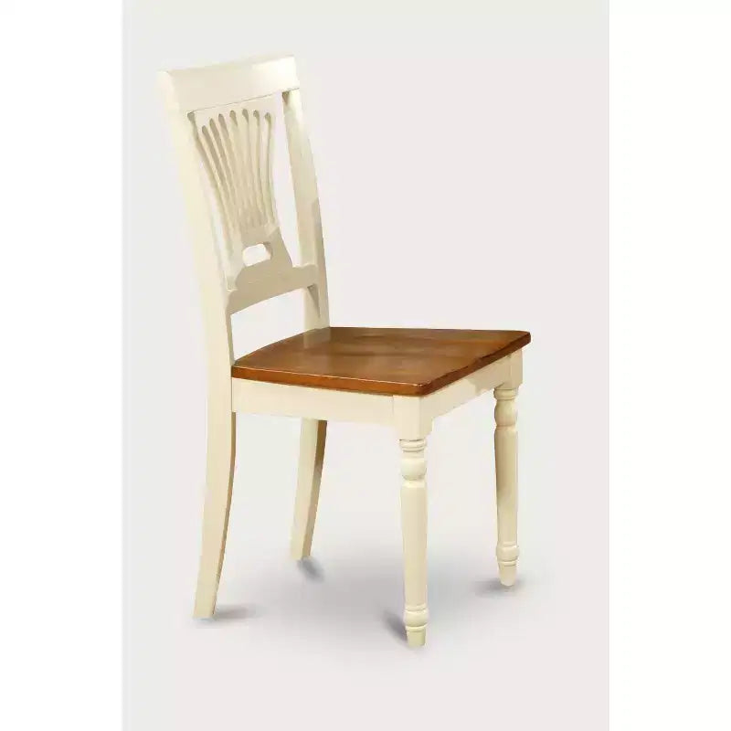 Sedia da pranzo in legno massello nera e ciliegio, set da 2