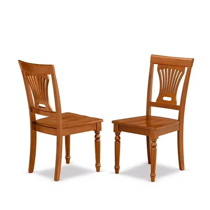 Sedia da pranzo in legno massello nera e ciliegio, set da 2