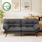 Divano letto futon convertibile blu / grigio scuro / grigio chiaro, 180 cm, 2 posti
