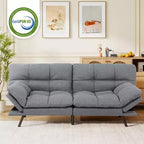 Divano letto futon convertibile blu / grigio scuro / grigio chiaro, 180 cm, 2 posti