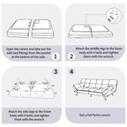 Divano letto futon convertibile blu / grigio scuro / grigio chiaro, 180 cm, 2 posti
