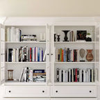 Mobile credenza con vetrine espositivo bianco
