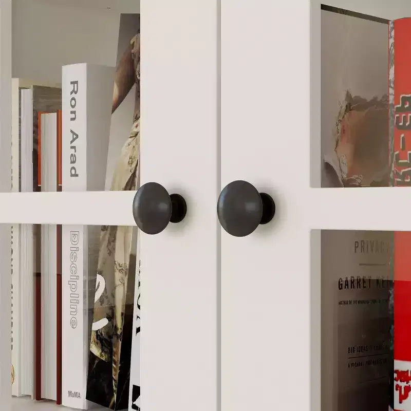 Mobile credenza con vetrine espositivo bianco