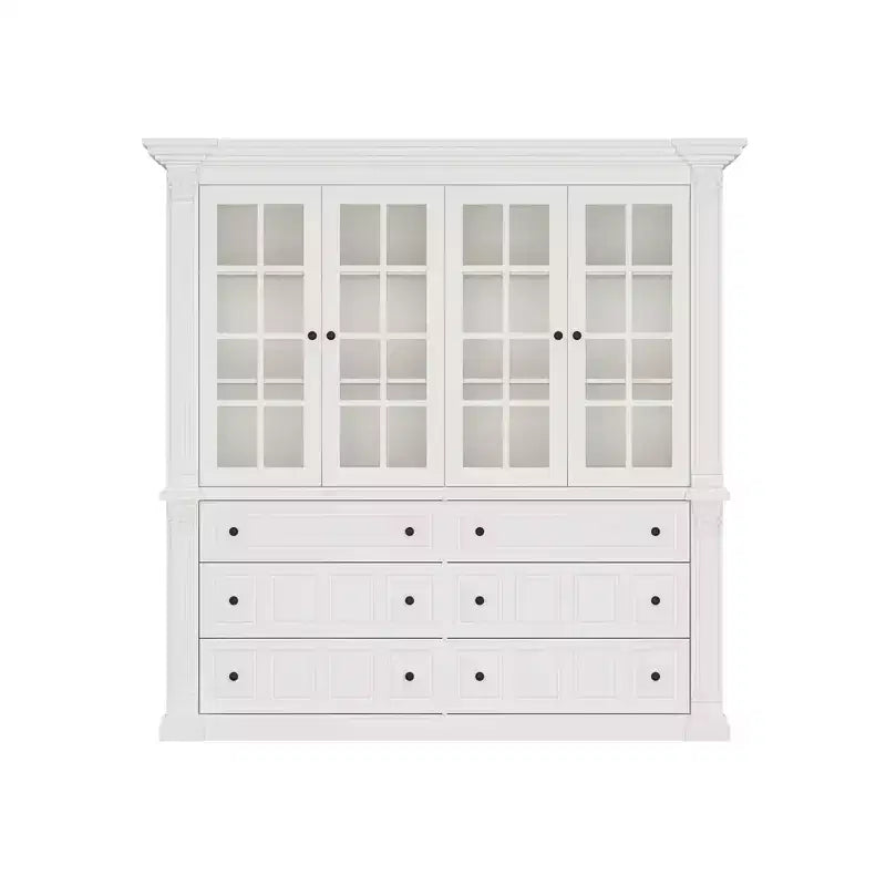 Mobile credenza con vetrine espositivo bianco