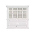 Mobile credenza con vetrine espositivo bianco