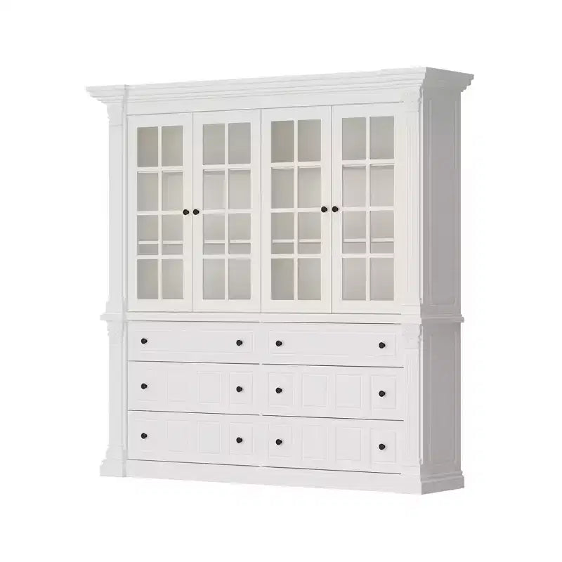 Mobile credenza con vetrine espositivo bianco
