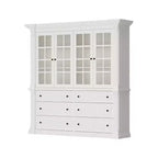 Mobile credenza con vetrine espositivo bianco