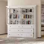 Mobile credenza con vetrine espositivo bianco