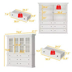 Mobile credenza con vetrine espositivo bianco