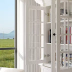 Mobile credenza con vetrine espositivo bianco