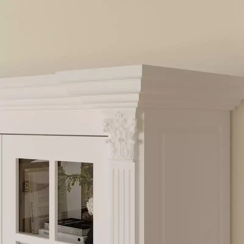 Mobile credenza con vetrine espositivo bianco