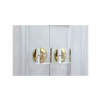 Tavolino laterale rettangolare laccato bianco/blu navy e oro, 1 pezzo