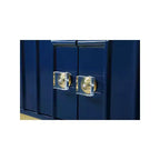 Tavolino laterale rettangolare laccato bianco/blu navy e oro, 1 pezzo