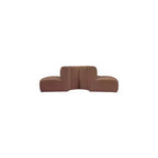 Divano Modulare in Ecopelle Color Cognac, Seduta Singola