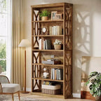 Libreria industriale marrone a 6 ripiani, alta 180 cm – Utilizzo per 1 o 2 persone