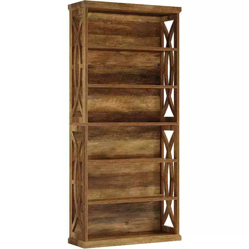 Libreria industriale marrone a 6 ripiani, alta 180 cm – Utilizzo per 1 o 2 persone