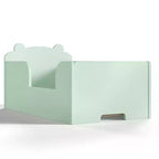 Lettino a pavimento per bambini a forma di orso, Blu/Verde/Naturale/Rosa/Bianco, Singolo