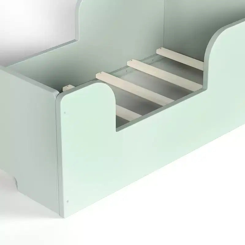 Lettino a pavimento per bambini a forma di orso, Blu/Verde/Naturale/Rosa/Bianco, Singolo