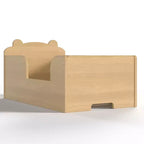 Lettino a pavimento per bambini a forma di orso, Blu/Verde/Naturale/Rosa/Bianco, Singolo