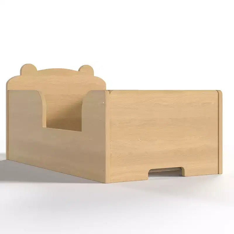 Lettino a pavimento per bambini a forma di orso, Blu/Verde/Naturale/Rosa/Bianco, Singolo